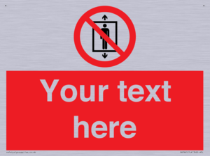 Custom prohibition Do not use this lift for people